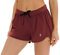 icyzone Damen Laufshorts Sport Hose Kurze Yoga Fitness Gym Shorts (L, Weinrot)