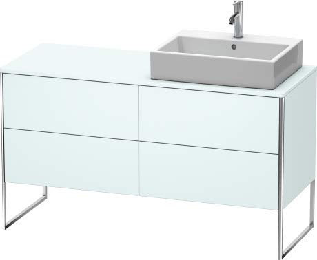 Duravit XSquare Waschtischunterbau wandhängend 140,0 x 54,8 cm, 4 Auszüge, Farbe (Front/Korpus): Taupe Matt - XS4923R9191