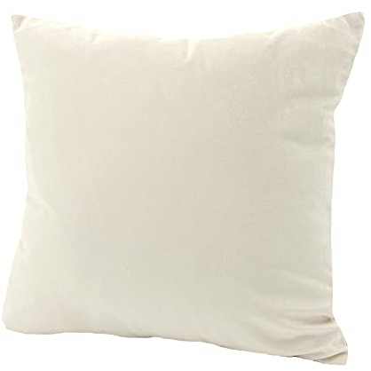 heimtexland ® Samt-Kissen Kissen-Bezug Sofa-Kissen 50x50 Creme Typ641