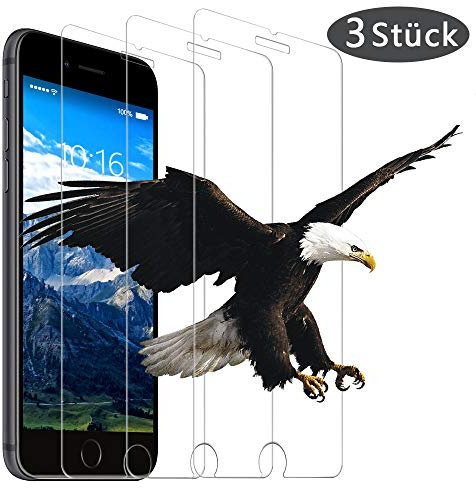 wsky Panzerglasfolie Schutzfolie kompatibel mit iPhone 8 / iPhone 7, 9H Härte Panzerglas, Anti-Bläschen HD Displayschutzfolie für iPhone 7/8 [3 Stück]