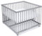 FabiMax Baby Laufgitter 100x100 Grau lackiert, stufenlos höhenverstellbar, mit Schlupfsprossen, Laufstall aus massivem Buchenholz (Matratze Air)