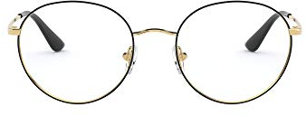 Vogue Eyewear Vo4177 Brillengestell für Damen, rund, verschreibungspflichtig, Top Schwarz/Gold/Demo-Linse