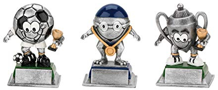 Henecka Fussball-Pokal, Komplettfigur Fussball Star, Gold, mit Wunschgravur, Größe 16,2 cm
