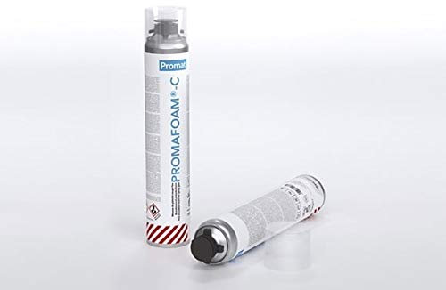 PROMAFOAM C Schaumstoff auf Polyurethan-Basis, geeignet für die Abdichtung von feuerfesten Systemen wie Fugen, Öffnungen, kleinen Schmutz zwischen Mauerwerk und Schließelement.