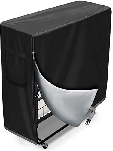 Klappbettdecke UCARE Aufbewahrungstasche für Gästebetten im Innen- und Außenbereich Multifunktionale Bett Schutzabdeckung 99*38*114cm (Schwarz)