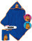 DIE Maus Baby Kapuzenhandtuch Set mit Waschlappen | Baby Handtuch Kapuzenbadetuch | personalisiert mit Name | Baby Badetuch Bestickt mit Namen | Jungen Mädchen (dunkelblaue Maus)