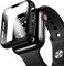 UNO' Funda Protectora con Cristal Templado para Apple Watch 40mm Series 4/5/6/SE, Protección Completa, Anti-arañazos, Ultrafino, HD Transparente, Fácil Instalación, Negro.
