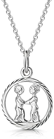 Xaana Anhänger Sternzeichen Zwillinge inkl. Kette 42/45 cm 925er Sterlingsilber AMZ0518