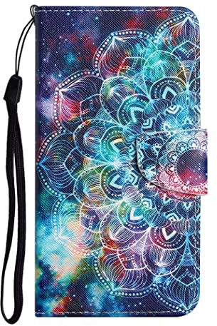 AIFILLE Etui Compatible avec Telephone Portable Nokia 3.4 Fantaisie Étoilé Mandala Motif Flip Support Pochette Femme Fille Coque en Cuir Anti Choc Anti-Rayures Housse de Protection Rigide