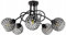 Light-Home Crystal Deckenbeleuchtung Lampen Deckenlampen - Deckenlampe Industrial für Wohnzimmer Schlafzimmer und Esszimmer - Pendelleuchte Glas mit Metall 5-Flammig - Schwarz