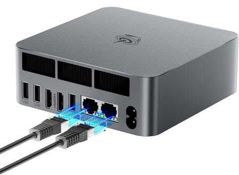 Beelink Mini PC EQi12, Intel Core i5 12450H (bis zu 4,4 GHz), 32GB DDR4 RAM 1TB M.2 PCIe4.0 SSD, 4K Dual HDMI/Dual Gigabit Ethernet/WiFi 6/BT5.2/Office Mini Desktop Computer