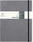Clairefontaine 794435C - Notizbuch My.Essential Age Bag, Format B5 (19x25 cm), mit Fadenbindung, 96 Blatt nummeriert, dot/punktkariert, Papier elfenbein 90g, Hellgrau, 1 Stück