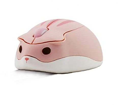 Danlai Cute Animal Hamster Shape Mini Wireless Silent Mouse 1200dpi Viaggio Portatile Ultra Piccoli Piccoli Topi Ottici Cordless Per Computer Rosa