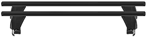 Menabo Dachträger Grundtäger kompatibel mit Jaguar XE 2015-2019 Aluminium 50kg Schwarz 2tlg Ohne Reling für Fahrradträger, Dachboxen, Skiträger Abschließbar