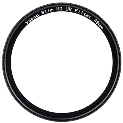 Vapco Filtro per lenti in vetro con protezione UV, 49 mm, per Canon, Nikon, Sony, Pentax, Olympus