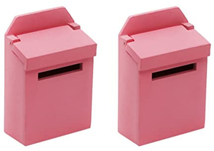 EXCEART 2 Pièces 1 Accessoires De Maison De Poupée Modèle De Meuble Kit De Maison De Poupée Miniature DIY Boîte Aux Lettres Féerique en Bois Fournitures Meubles Provisions Enfant Bambou