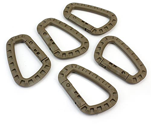 5X Boucles de Mousqueton en Plastique réutilisables en Forme de D pour Porte-clés de Bouteille d'eau de Camping en Plein air Confortable et respectueux de l'environnement