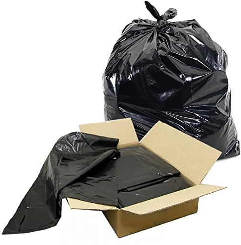 Aardvark Janitorial Supplies 200 x 10kg Heavy Duty Black Refuse Sacks - Thick Strong Rubbish Bags Tear Resistant Bin Liners Suitable for Industrial Everyday Use, Household, Office, Kitchen & Caterers