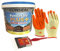 PERFECTONISH Fence Life Plus+ UV Protection 5L Paint For Outdoor Wood fence Garden Shed With Free 3” Paint Brush and Protective Gloves (Dark Oak)
