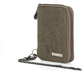 Sativa Geldbörse aus Hanf, mit Kettentaschen, Khaki, khaki, M