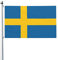 Flagge von Schweden Flaggen, dekorative Flaggen für den Außenbereich, 3 x 5 Fuß, 100% Polyester, Außen-Allwetterflagge, die Farbe ist hell und leicht zu verblassen, schnell trocknend.