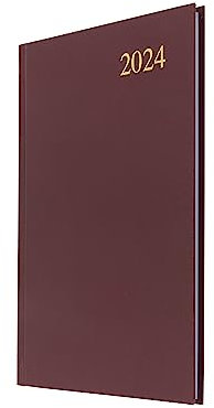 Collins Debden Collins Essential, A5-Terminplaner, Wochenansicht, 2024, kompletter Planer 2024, Tages-, Wochen- und Monatsansicht, A5, Kastanienbraun