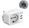 TESSAN Adattatore Presa Inglese con USB C e USB A, 5 in 1 Adattatori Prese Inglesi, Adattatore UK 3250 W, Spina Inglese per Regno Unito, Irlanda, Scozia, Singapore, Tipo G