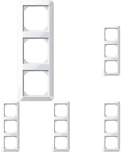 Merten 389319 polarweiss 1-M-Rahmen, 3fach, glänzend (Packung mit 5)