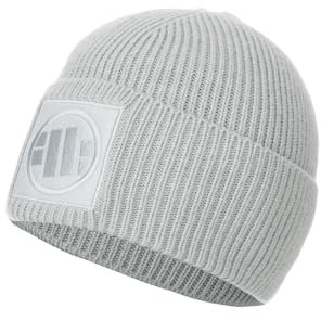 PITBULL - Mütze Unisex Logo, Wintermütze Herren und Damen, Winter Mütze Dickes Strickdesign, Beanie Weiches Material, Warme Mützen mit Logo-Patch, Modische Strickmütze