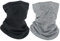 SLEEKEE 2 Stück Winter-Ringschal, Unisex-Fleece-Halstuch, Winddichte Warme Maske, Weicher Warmer Gesichtsmaskenschal Zum Skifahren, Laufen, Radfahren, Hals-Warmschal (Schwarz, Grau)
