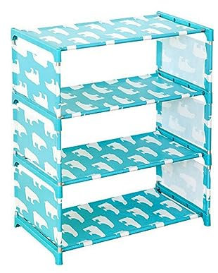 DIKACA 4 Schuhregal Schuhaufbewahrung Aufbewahrungsbehälter für Schuhe Schuhschrank Lagerung Container Student