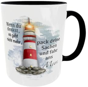 Tasse Leuchtturmmotiv // Tasse mit Spruch//Tasse Meer