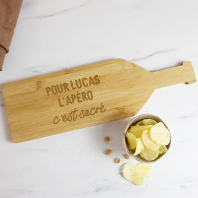 CADEAUX.COM - Planche Apero Personnalisable - Planche à Decouper avec Message - Plateau apéritif en bois - Idée Cadeau Maman - Cadeau Fête des Mères - Idée Cadeau Femme - Cadeau Original
