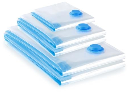 Diboniur Vakuumbeutel für Kleidung Bettdecken 5 Stück (2L 80x60+2M 70x50+1S 60x40), Vacuum Bags for Clothing Aufbewahrungsbeutel Wiederverwendbar für Tröster und Decken