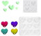 2 Stück Herzförmige Silikonform Schmuck,Silikonform Herz Epoxidharz,3D Liebe Herzform Silikonform,Herz-Silikonform,Herzform Silikonform,Für handgemachte Seife/Schmuck/Herz-Anhänger/Schlüsselanhänger