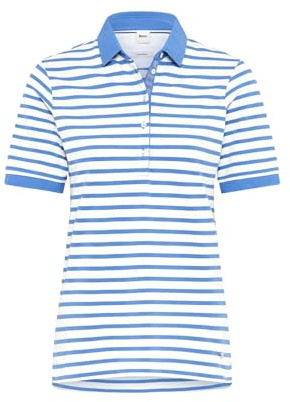 Style Cleo gestreiftes Poloshirt unifarben in Einer Pima Pique Qualität