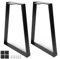 DBREAKS 40cm Trapezförmige Tischbeine, Schwarze Trapez Tischbein Metall Möbelfüße, Tischgestell Tischkufen mit Schrauben, Möbelkufen für DIY-Couchtisch, Nachttisch, Sitzbank