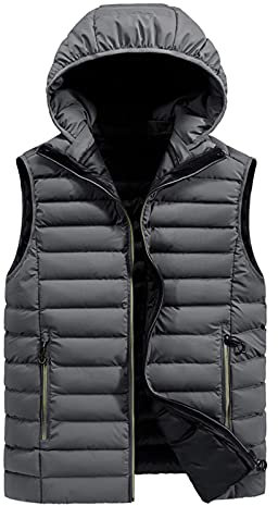 Generisch Weste Herren Herrenweste Steppweste Mit Taschen Reissverschluss Vest Ärmellos Jacke Übergangs Daunenweste Sportweste Übergangsjacke Bodywarmer Outdoor Weste Steppweste Ohne Kapuze