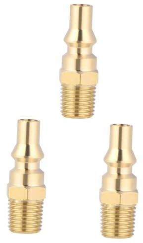 SEWOART 3st Kugel-schnellkupplung Schnellverbinder -schnellkupplung Ventil-schnellkupplung Luftkupplungs-kompressor-armaturen Kugelhahn-schnellkupplung Wohnmobilschlauch Golden