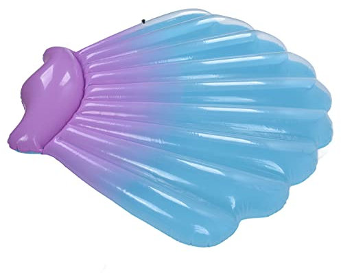 Eatbuy Lit flottant de piscine, lit flottant gonflable en forme de coquillage en PVC, lit flottant pour intérieur et extérieur, léger et compact