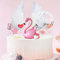 Flamingo Tortendekoration, 8-teiliges Flamingo Tortendekorations-Set, Flamingo, Flamingos Partytorte dekorieren