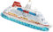 SIKORA Kreuzfahrtschiff besondere Weihnachtskugel Glas Christbaumschmuck Deko Figur Weihnachten Anhänger Ornament - Premium Line - BS808