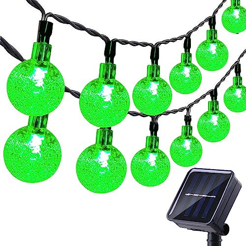 Solar Garden Lights Outdoor, 36ft 60 LED String Lights Waterproof, Solar Powered Crystal Ball Indoor/Outdoor Fairy Lights Decorative for Garden, Patio, Yard, Festival, Parties (Green)