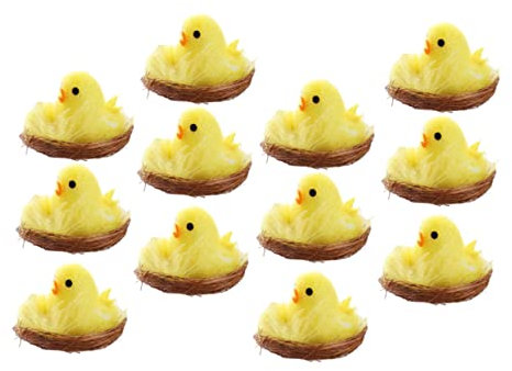 JOINPAYA 12stücke Osterhühnermodelle Hühnerbasteldekore Osterdeko Osterszenendekor Osterschmuck