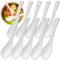 10 Stück Pure White Porzellansuppenlöffel, für Zuhause, Küche, Suppe, Salat, Obst, Kuchen usw, mit 17cm Länge und 4.1cm Breite, Weiß, Spülmaschinen, Mikrowellengeeignet