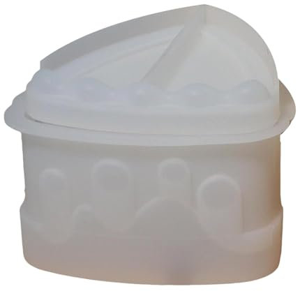 Dreieckige Aufbewahrungsbox aus Silikon in Käseform für Zuhause, Schmuckbehälter mit Deckel