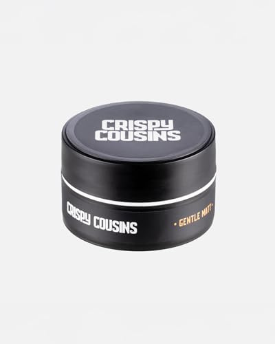 Crispy Cousins Haarwachs Gentle Matt 100ml | Flexibler Halt & Natürlicher Look | Leichte, cremige Textur für flexible und dynamische Styles | Pfirsich-Duft