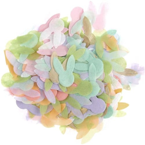 Konfetti in Blätter-Formen, 20 g (Hasen, Pastell)