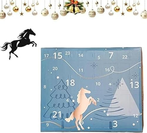 Adventskalender 2025 – Winterhimmel-Design, Pferde-Countdown-Kalender, mit 24 Tagen Pferdegeschenken und Überraschungen, für Pferdebesitzer, Reiter und Ställe (A)