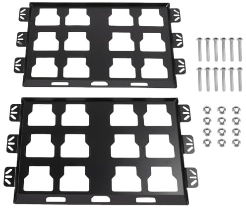 Cryfokt Pack Werkzeugkastenhalter – 2er-Pack Komplette Platten mit Verriegelungsmechanismus, Robuster Werkzeug-Organizer aus Edelstahl für LKW-Ladeflächen, Wände und Böden